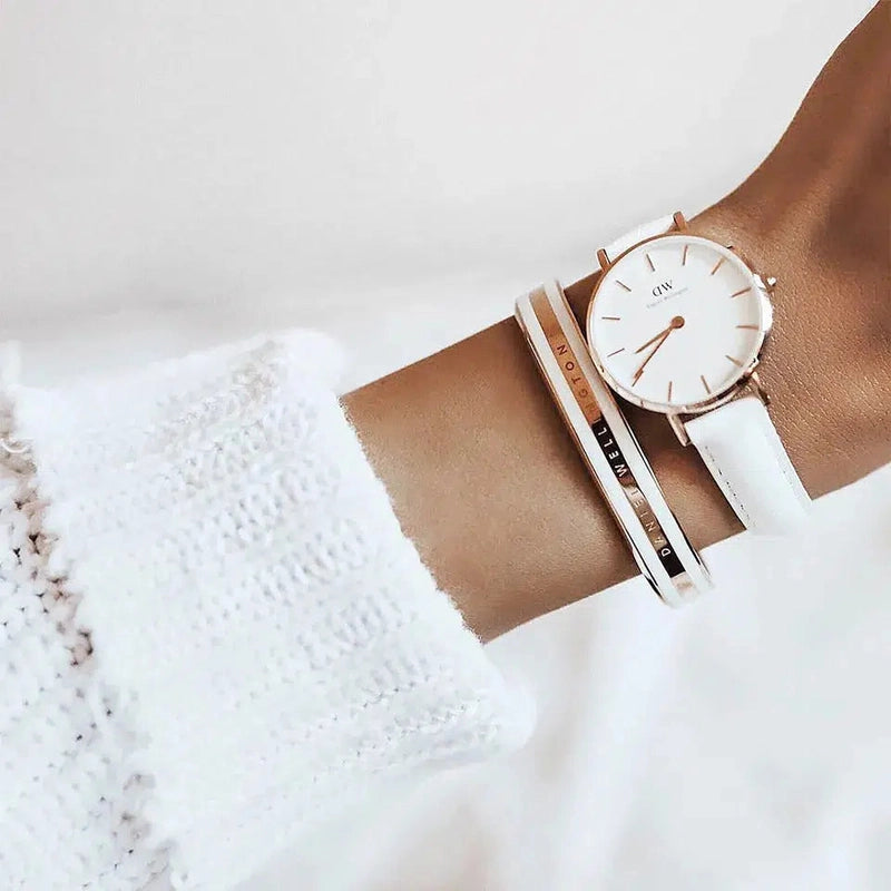 Daniel Wellington Petite White Dial White Leather Strap Watch For Women - DW00100249 Buy Now By Daniel Wellington