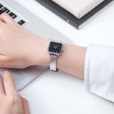 Daniel Wellington Quadro Studio Black Dial Silver Mesh Strap Watch For Women - DW00100522