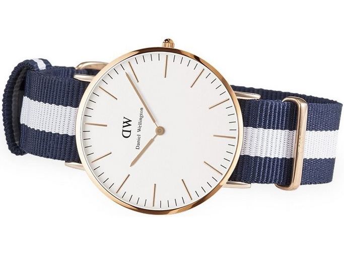 Daniel Wellington Classic Glasgow White Dial Two Tone NATO Strap Watch for Men - DW00100004 Buy Now By Daniel Wellington