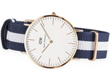 Daniel Wellington Classic Glasgow White Dial Two Tone NATO Strap Watch for Men - DW00100004 Buy Now By Daniel Wellington