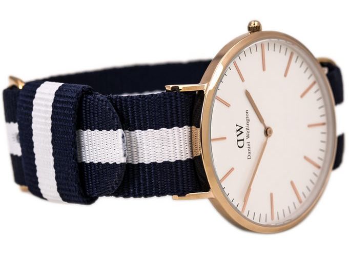 Daniel Wellington Classic Glasgow White Dial Two Tone NATO Strap Watch for Men - DW00100004 Buy Now By Daniel Wellington
