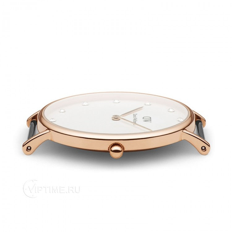 Daniel Wellington Classic Sheffield White Dial Black Leather Strap Watch For Women - DW00100076 Buy Now By Daniel Wellington