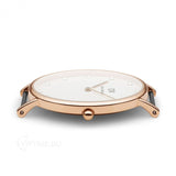 Daniel Wellington Classic Sheffield White Dial Black Leather Strap Watch For Women - DW00100076 Buy Now By Daniel Wellington