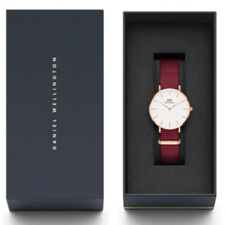 Daniel Wellington Petite Roselyn White Dial Red Nylon Strap Watch For Women - DW00100291 Buy Now By Daniel Wellington