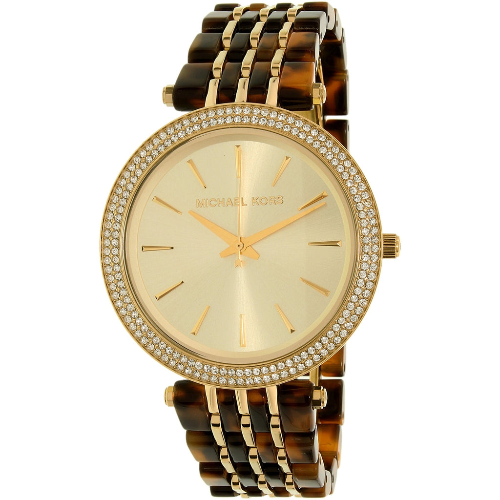 Michael Kors Darci Gold Dial Brown Two Tone Steel Strap Watch for Women - MK4326 Buy Now By Michael Kors