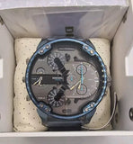Diesel Daddy 2.0 Chronograph Grey Dial Blue Steel Strap Watch For Men - DZ7414 Buy Now By Diesel