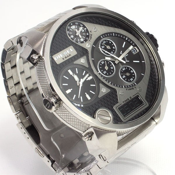 Diesel Mr Daddy 1.0 Black Dial Stainless Steel Stainless Watch For Men - DZ7221 Buy Now By Diesel