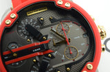 Diesel Mr Daddy 2.0 Chronograph Grey Dial Red Rubber Strap Watch For Men - DZ7430 Buy Now By Diesel