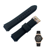 Guess Zena Chronograph Black Dial Black Rubber Strap Watch For Women - W1094L6 Buy Now By Guess