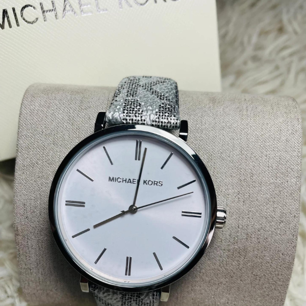 Michael Kors Addyson Quartz White Dial Gray Leather Strap Watch for Women - MK2951 Buy Now By Michael Kors
