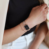 Daniel Wellington Quadro Melrose Black Dial Rose Gold Mesh Bracelet Watch For Women - DW00100432 Buy Now By Daniel Wellington