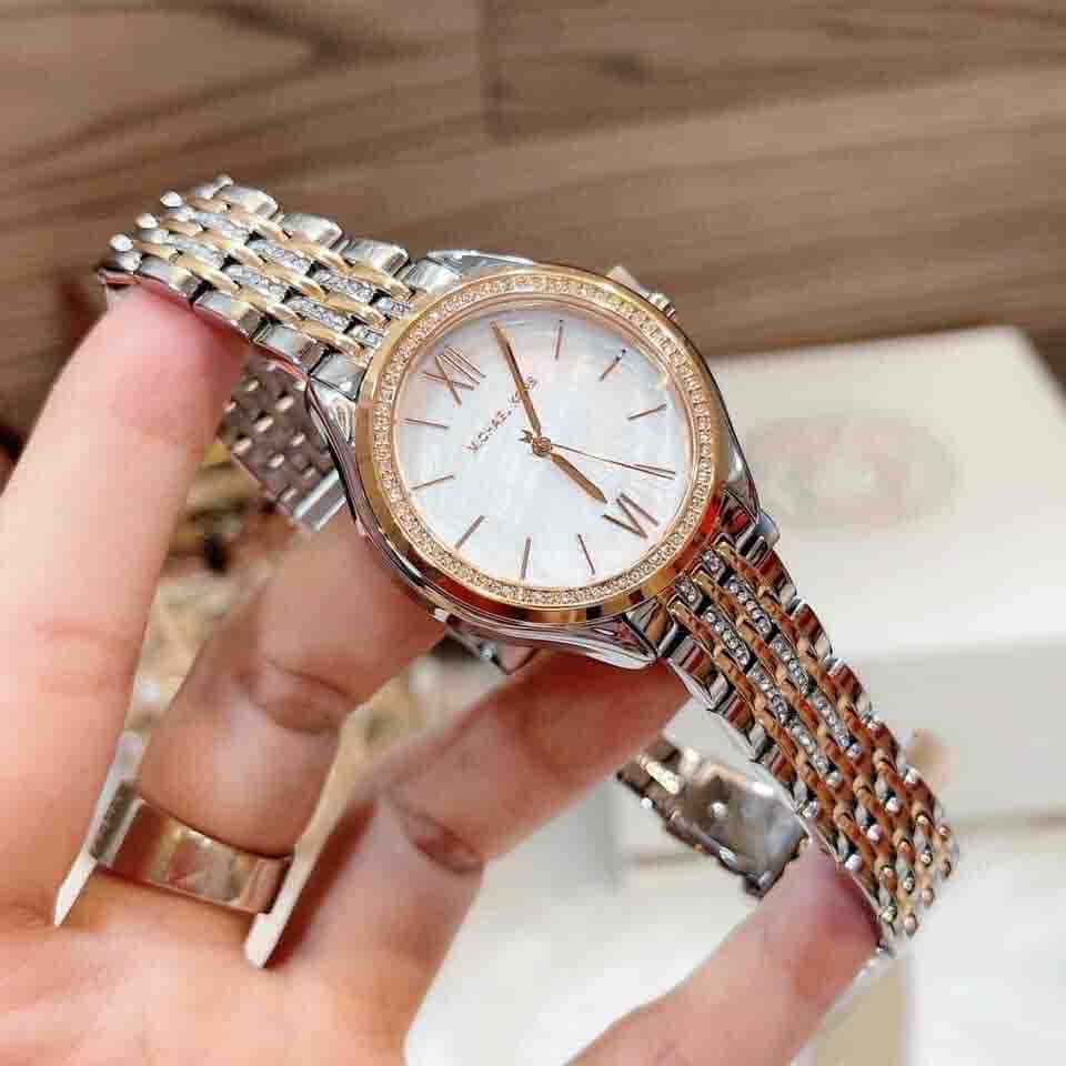 Michael Kors Mindy Three Hand White Dial Two Tone Steel Strap Watch For Women - MK7077 Buy Now By Michael Kors