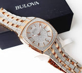 Bulova Phantom Crystal Silver Dial Two Tone Steel Strap Watch for Men - 98B324 Buy Now By Bulova