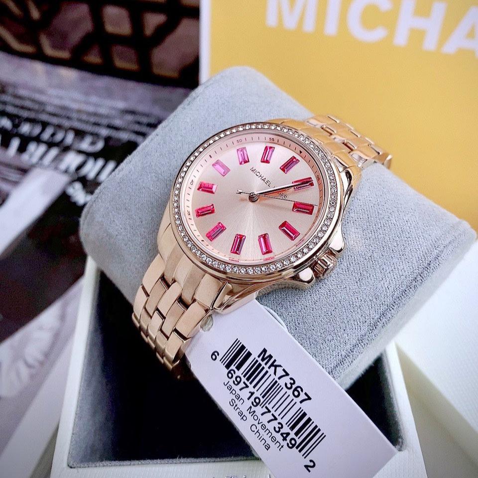 Michael Kors Mini Pilot Quartz Gold Dial Gold Steel Strap Watch For Women - MK7367 Buy Now By Michael Kors