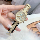 Michael Kors Ritz Chronograph Gold Dial Gold Steel Strap Watch For Women - MK6597 Buy Now By Michael Kors