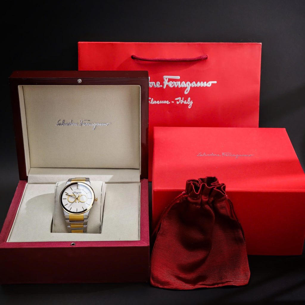 Salvatore Ferragamo Sapphire Silver Dial Two Tone Steel Strap Watch for Men - SFHP00520 Buy Now By Salvatore Ferragamo