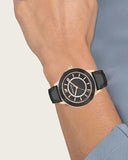 Swarovski Octea Lux Black Dial Black Leather Strap Watch for Women - 5414410 Buy Now By Swarovski