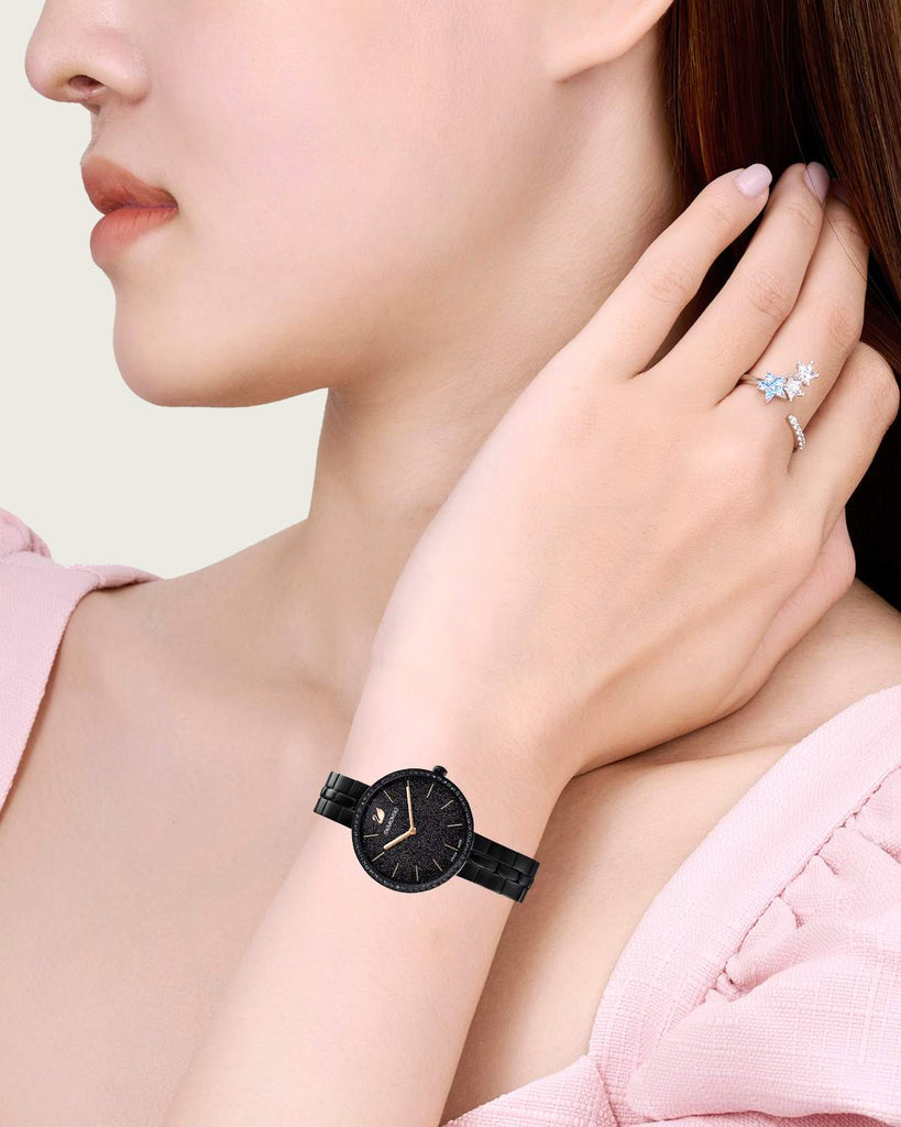 Swarovski Cosmopolitan PVD Black Dial Black Steel Strap Watch for Women - 5547646 Buy Now By Swarovski