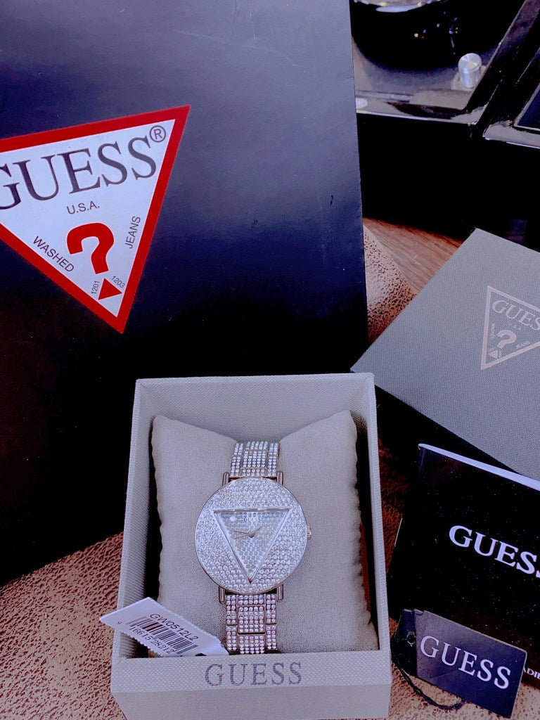 Guess Trend Diamonds Silver Dial Silver Steel Strap Watch for Women - GW0512L1 Buy Now By Guess
