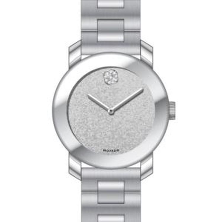 Movado Bold Crystal Dot Silver Dial Silver Steel Strap Watch For Women - 3600334 Buy Now By Movado