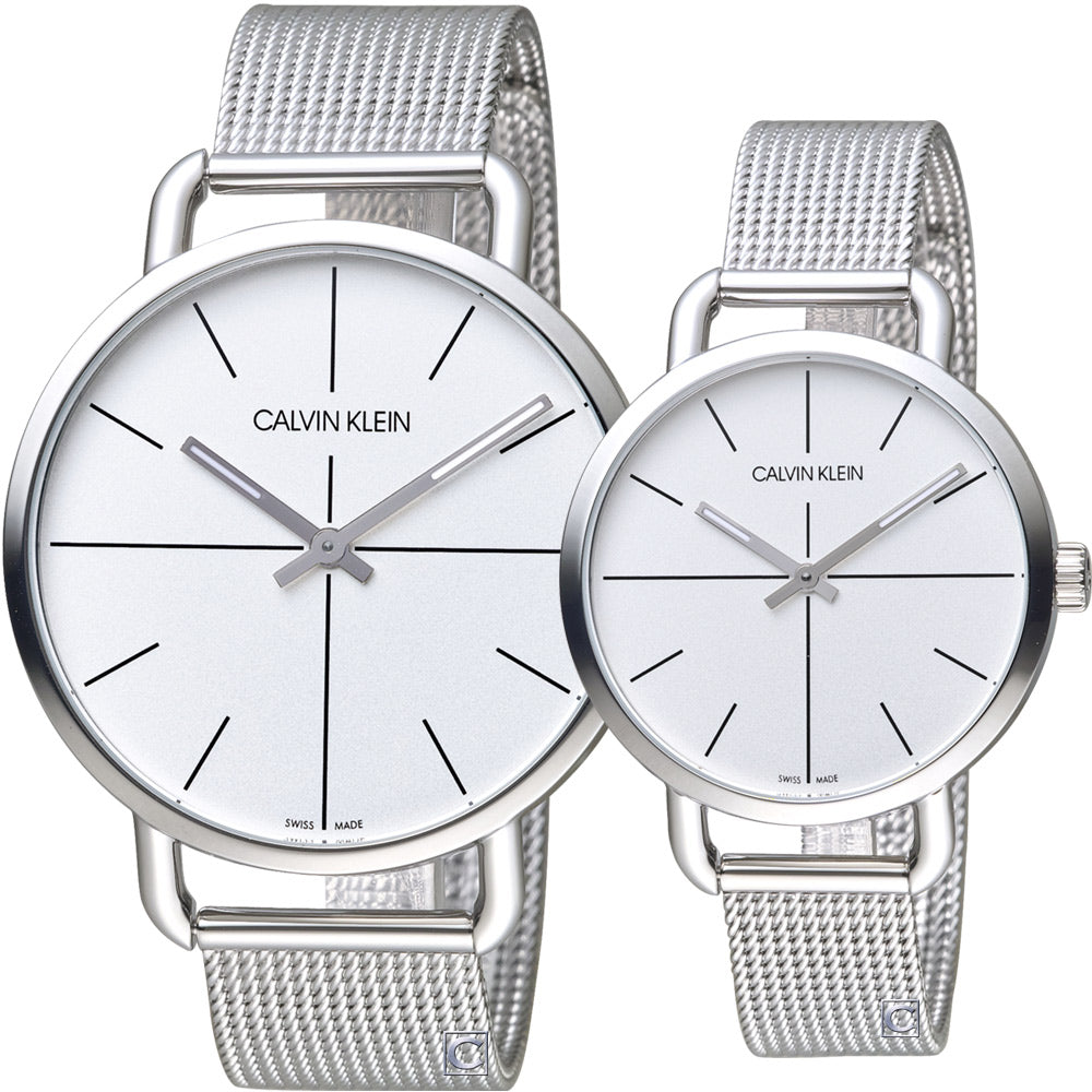 Calvin Klein Even Quartz White Dial Silver Steel Strap Watch for Women - K7B21126 Buy Now By Calvin Klein