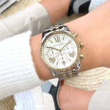 Michael Kors Lexington Silver Dial Two Tone Steel Strap Watch for Women - MK5955 Buy Now By Michael Kors