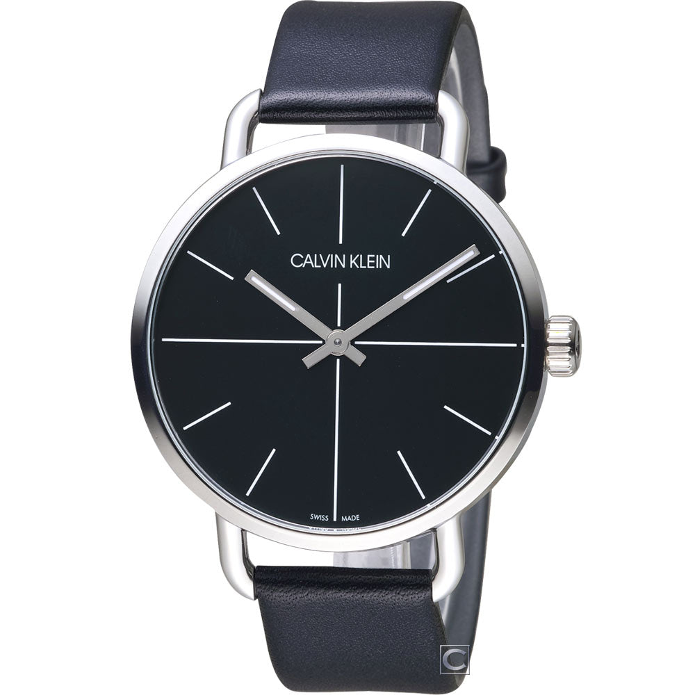 Calvin Klein Evan Black Dial Black Leather Strap Watch for Men - K7B211CZ Buy Now By Calvin Klein