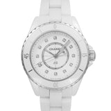 Chanel J12 Quartz Diamonds White Dial White Steel Strap Watch for Women - J12 H5703 Buy Now By Chanel