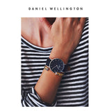 Daniel Wellington Petite Sheffield Black Dial Black Leather Strap Watch For Women - DW00100180 Buy Now By Daniel Wellington