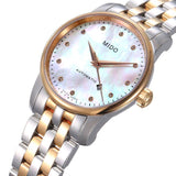 Mido Baroncelli III Automatic Mother of Pearl White Dial Two Tone Steel Strap Watch For Women - M7600.9.69.1 Buy Now By Mido