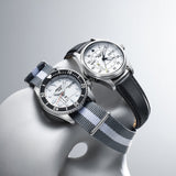 Seiko 5 Sports x Peanuts Surfboard Snoopy Limited Edition White Dial Two Tone NATO Strap Watch For Men - SRPK25K1 Buy Now By Seiko