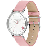 Coach Perry Silver Dial Pink Leather Strap Watch for Women - 14503516 Buy Now By Coach