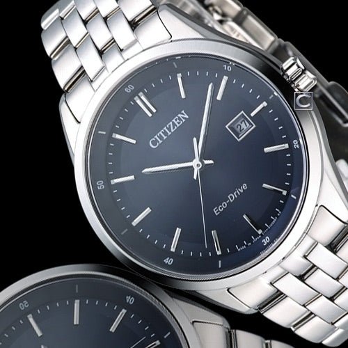 Citizen Eco Drive Blue Dial Silver Steel Strap Watch For Men - BM7250-56L Buy Now By Citizen