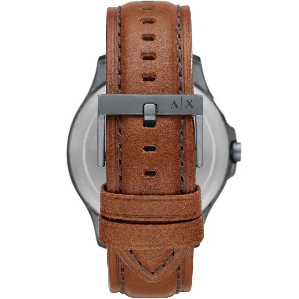 Armani Exchange Nico Quartz Blue Dial Brown Leather Strap Watch For Men - AX2334 Buy Now By Armani Exchange