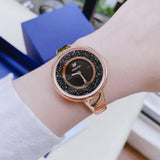Swarovski Crystalline Pure Black Dial Rose Gold Steel Strap Watch for Women - 5295334 Buy Now By Swarovski
