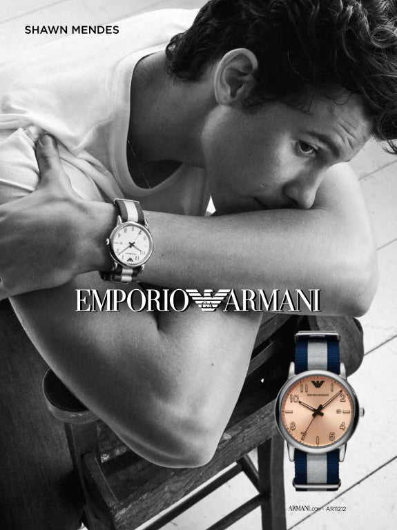 Emporio Armani Luigi Analog Beige Dial Two Tone NATO Strap Watch For Men - AR11212 Buy Now By Emporio Armani