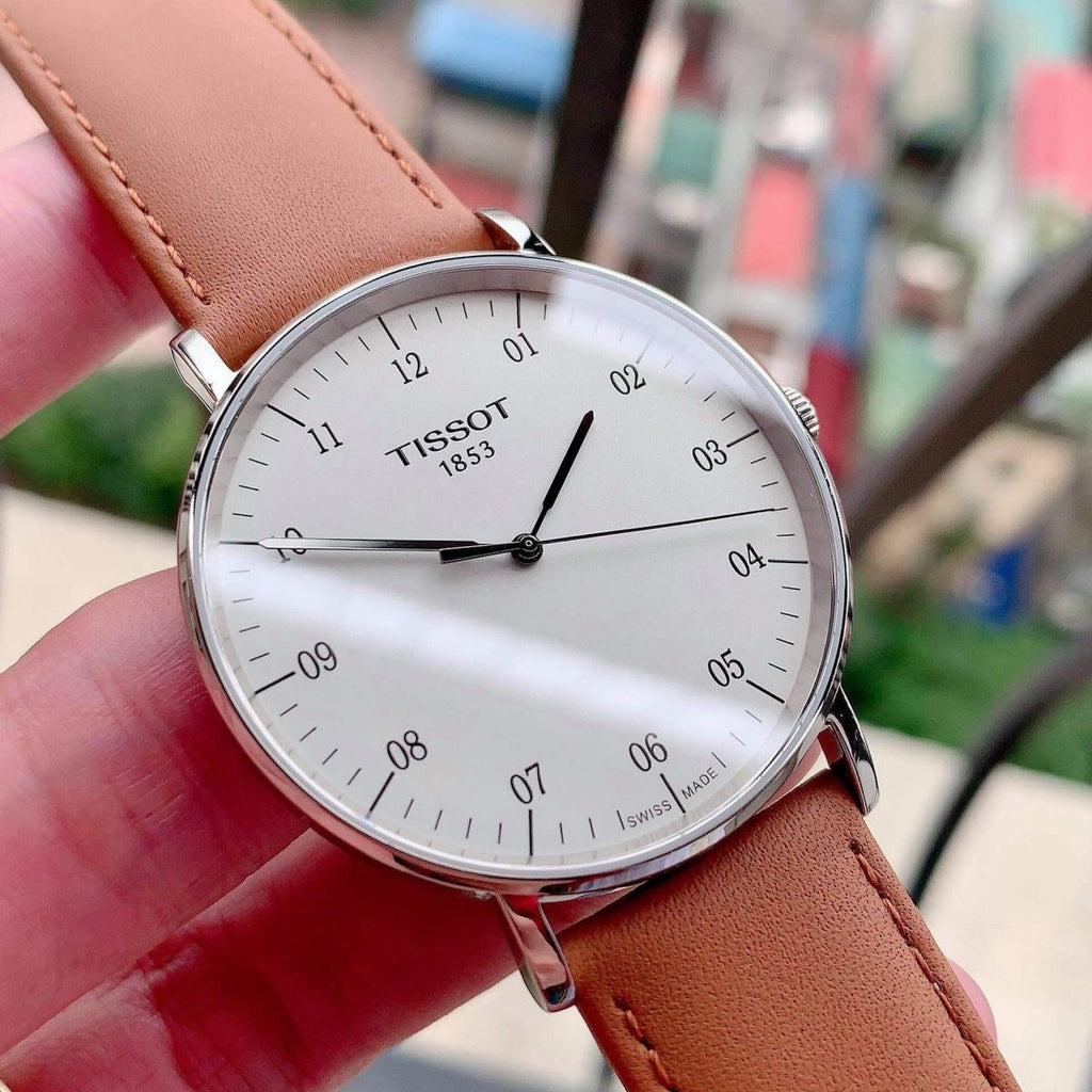 Tissot T Classic Everytime Large White Dial Brown Leather Strap Watch For Men - T109.610.16.037.00 Buy Now By Tissot