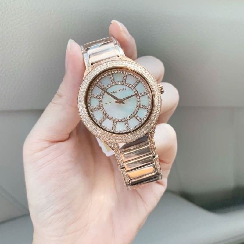 Michael Kors Kerry Mother of Pearl Dial Rose Gold Steel Strap Watch for Women - MK3333 Buy Now By Michael Kors