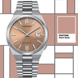 Citizen x Pantone Automatic Warm Sand Dial Silver Steel Strap Watch For Men - NJ0158-89Y Buy Now By Citizen