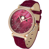 Swarovski Passage Moon Phase Red Dial Red Leather Strap Watch for Women - 5613323 Buy Now By Swarovski