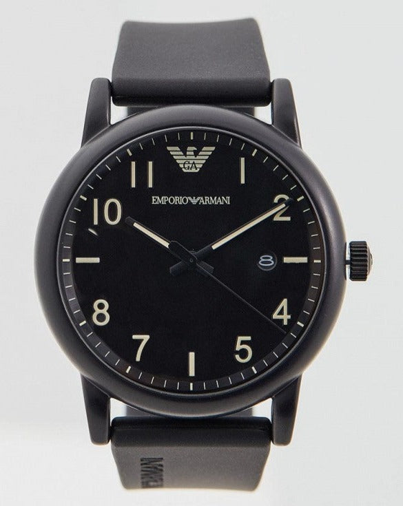 Emporio Armani Luigi Quartz Black Dial Black Silicon Strap Watch For Men - AR11071 Buy Now By Emporio Armani