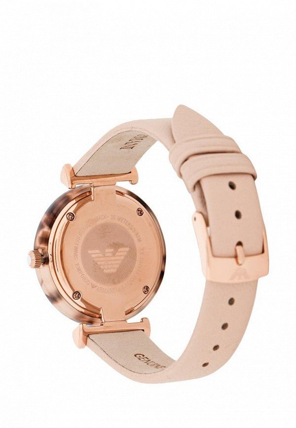 Emporio Armani Mother of Pearl Dial Beige Leather Strap Watch For Women - AR11004 Buy Now By Emporio Armani