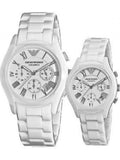 Emporio Armani Chronograph Ceramic White Dial Watch For Women - AR1403 Buy Now By Emporio Armani