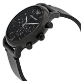 Emporio Armani Dress Chronograph Black Dial Black Leather Strap Watch For Men - AR1918 Buy Now By Emporio Armani