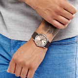 Emporio Armani Luigi Analog Bronze Dial Brown Leather Strap Watch For Men - AR11096 Buy Now By Emporio Armani