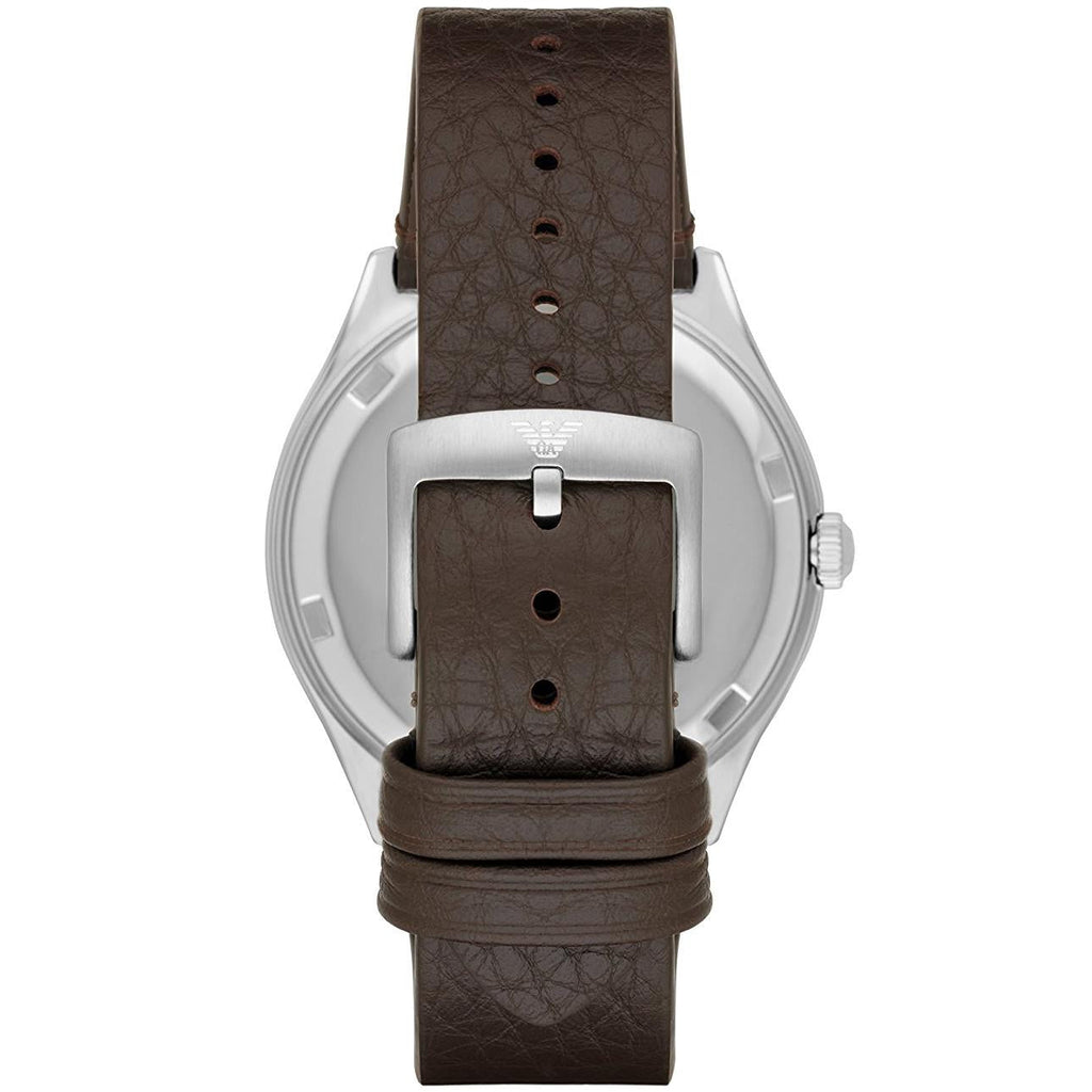 Emporio Armani Dress Quartz White Dial Brown Leather Strap Watch For Men - AR1999 Buy Now By Emporio Armani