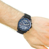 Emporio Armani Sigma Chronograph Blue Dial Black Silicone Strap Watch For Men - AR6121 Buy Now By Emporio Armani