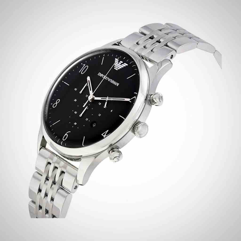 Emporio Armani Beta Chronograph Black Dial Steel Strap Watch For Men - AR1863 Buy Now By Emporio Armani