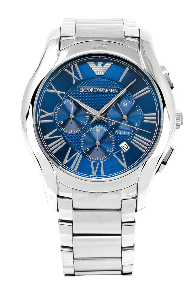 Emporio Armani Chronograph Quartz Blue Dial Silver Steel Strap Watch For Men - AR11082 Buy Now By Emporio Armani