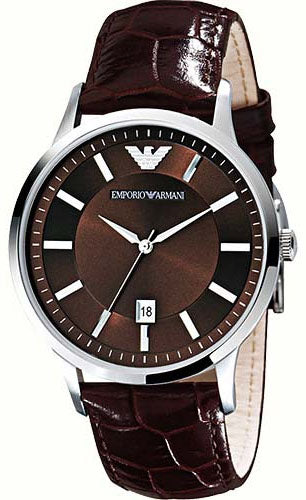 Emporio Armani Renato Classic Brown Dial Brown Leather Strap Watch For Men - AR2413 Buy Now By Emporio Armani